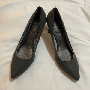 Grey Suede Life Stride Pointed Toe Heel